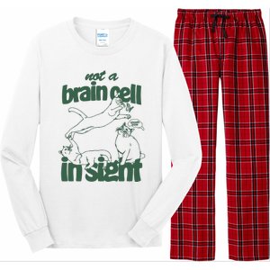 Cat Not A Brain Cell In Sight Long Sleeve Pajama Set