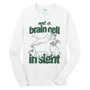 Cat Not A Brain Cell In Sight Tall Long Sleeve T-Shirt