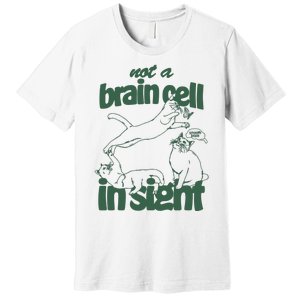 Cat Not A Brain Cell In Sight Premium T-Shirt