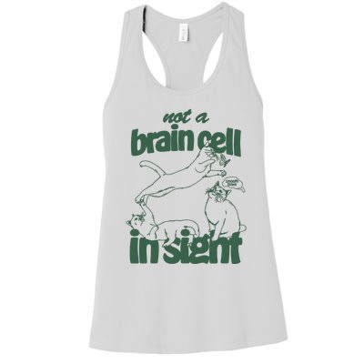 Cat Not A Brain Cell In Sight Women's Racerback Tank