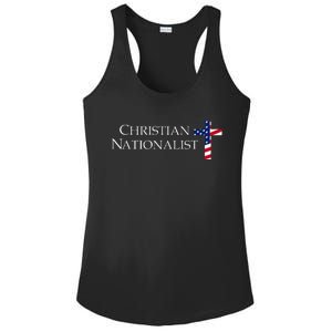 Christian Nationalist American Flag Ladies PosiCharge Competitor Racerback Tank