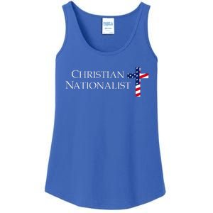 Christian Nationalist American Flag Ladies Essential Tank