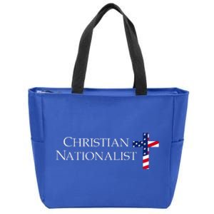 Christian Nationalist American Flag Zip Tote Bag