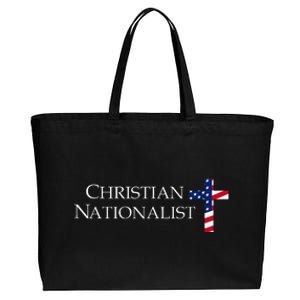 Christian Nationalist American Flag Cotton Canvas Jumbo Tote