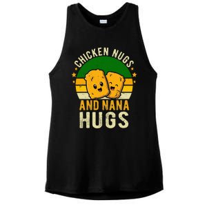 Chicken Nugs And Nana Hugs For Chicken Nugget Lover Ladies PosiCharge Tri-Blend Wicking Tank