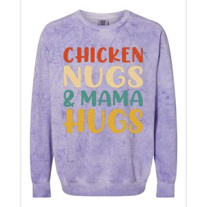 Chicken Nugs and Mama Hugs Foodies Lovers Colorblast Crewneck Sweatshirt