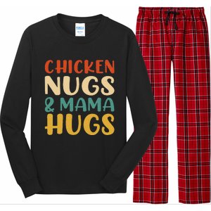 Chicken Nugs and Mama Hugs Foodies Lovers Long Sleeve Pajama Set