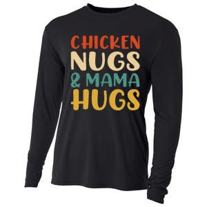 Chicken Nugs and Mama Hugs Foodies Lovers Cooling Performance Long Sleeve Crew