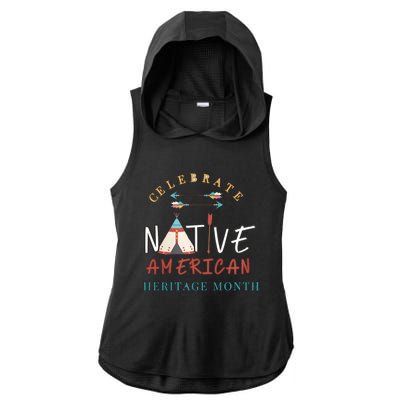 Celebrate Native American Heritage Month Ladies PosiCharge Tri-Blend Wicking Draft Hoodie Tank