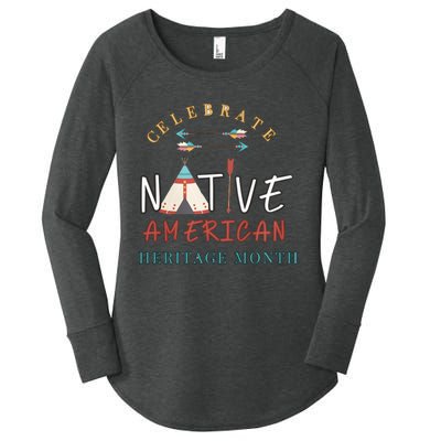 Celebrate Native American Heritage Month Women's Perfect Tri Tunic Long Sleeve Shirt