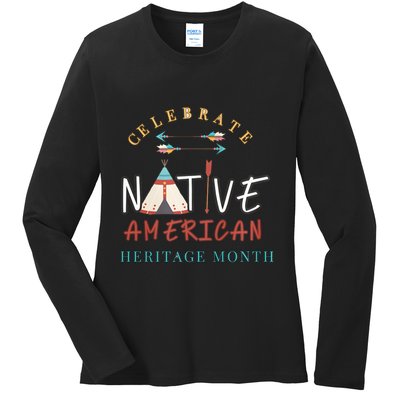 Celebrate Native American Heritage Month Ladies Long Sleeve Shirt