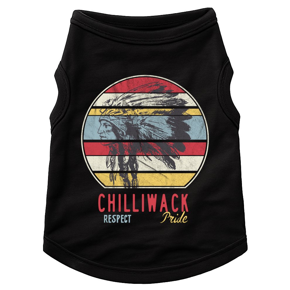 Chilliwack Native American Indian Tribe Respect Pride Retro Gift Doggie Tank