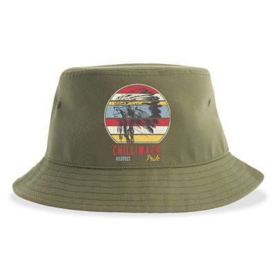 Chilliwack Native American Indian Tribe Respect Pride Retro Gift Sustainable Bucket Hat