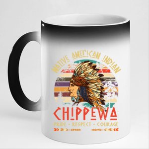 Chippewa Native American Indian Pride Indigenous Tribe Gift 11oz Black Color Changing Mug