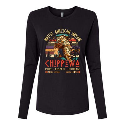 Chippewa Native American Indian Pride Indigenous Tribe Gift Womens Cotton Relaxed Long Sleeve T-Shirt