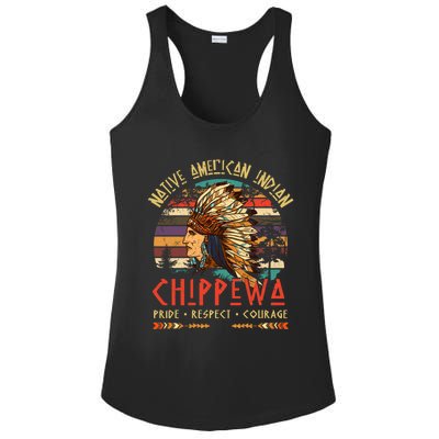 Chippewa Native American Indian Pride Indigenous Tribe Gift Ladies PosiCharge Competitor Racerback Tank