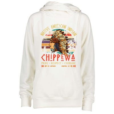 Chippewa Native American Indian Pride Indigenous Tribe Gift Womens Funnel Neck Pullover Hood