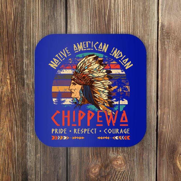 Chippewa Native American Indian Pride Indigenous Tribe Gift Coaster