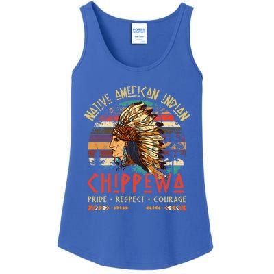 Chippewa Native American Indian Pride Indigenous Tribe Gift Ladies Essential Tank