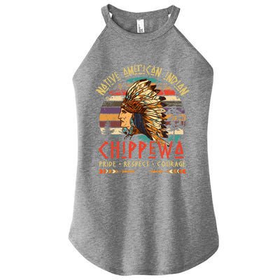 Chippewa Native American Indian Pride Indigenous Tribe Gift Women's Perfect Tri Rocker Tank