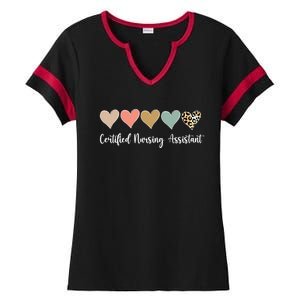 Certified Nursing Assistant Leopard Nurse Assistant Cna Gift Ladies Halftime Notch Neck Tee