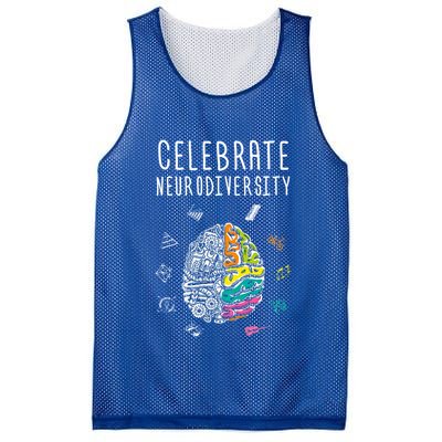 Celebrate Neurodiversity Adhd Autism Asd Awareness Gift Great Gift Mesh Reversible Basketball Jersey Tank