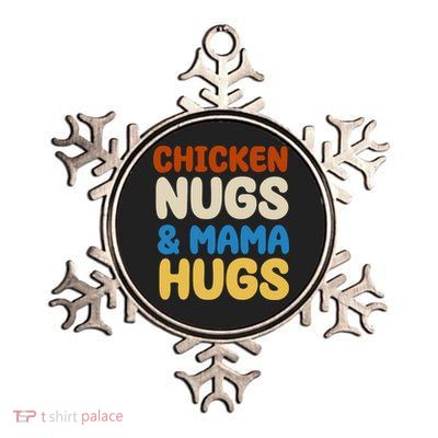Chicken Nugs And Mama Hugs Metallic Star Ornament