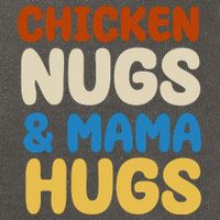 Chicken Nugs And Mama Hugs Cotton Canvas Backpack