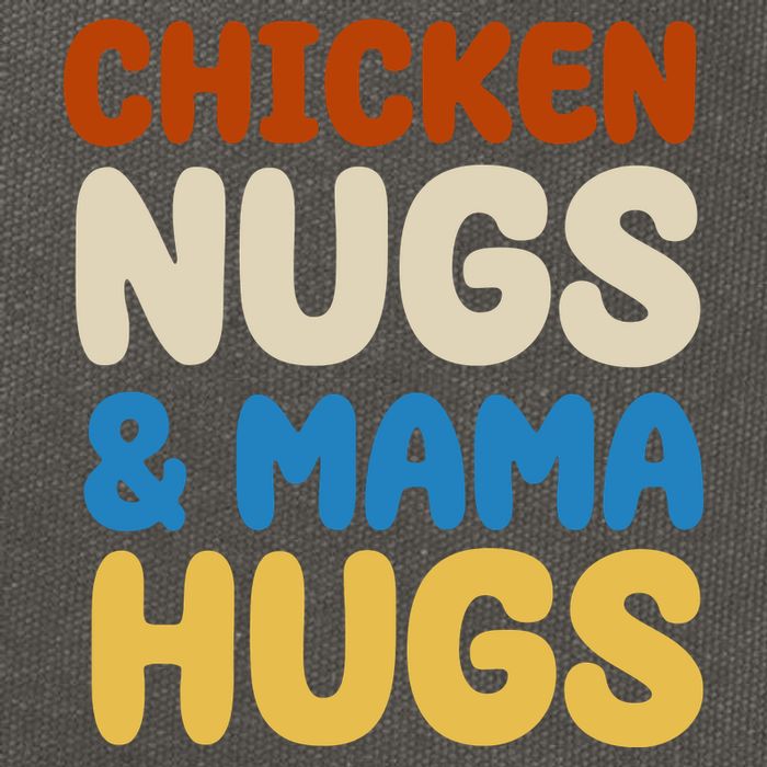 Chicken Nugs And Mama Hugs Cotton Canvas Backpack