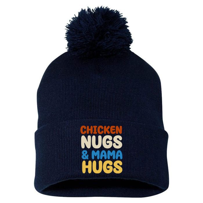 Chicken Nugs And Mama Hugs Pom Pom 12in Knit Beanie