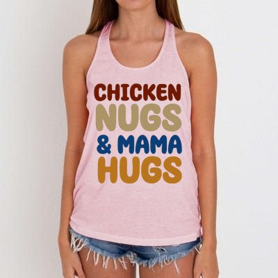 Chicken Nugs And Mama Hugs Women's Knotted Racerback Tank