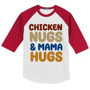 Chicken Nugs And Mama Hugs Kids Colorblock Raglan Jersey