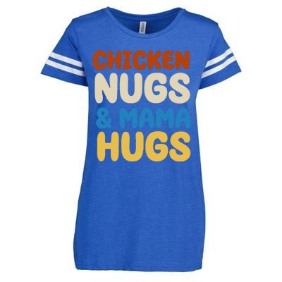 Chicken Nugs And Mama Hugs Enza Ladies Jersey Football T-Shirt