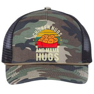 Chicken Nugs And Mama Hugs For Chicken Nugget Lover Retro Rope Trucker Hat Cap