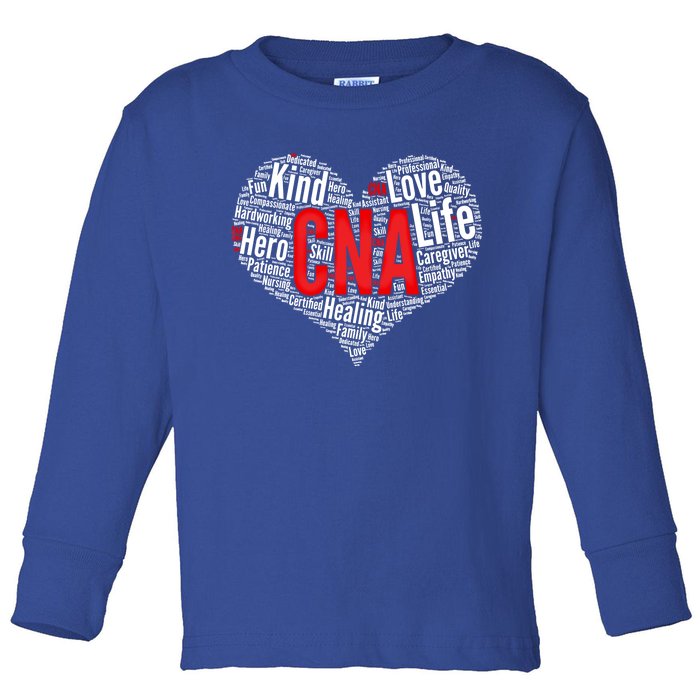 Certified Nursing Assistant Cna Heart Healthcare Profession Cool Gift Toddler Long Sleeve Shirt