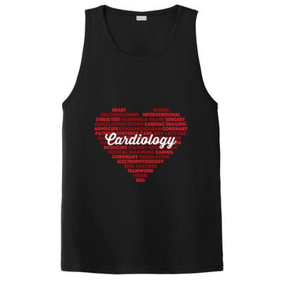 Cardiac Nurse And Cardiologist: Word Cloud Cardiology Heart Gift PosiCharge Competitor Tank