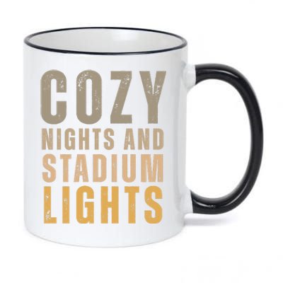 Cozy Nights And Stadium Lights Football 11oz Black Color Changing Mug