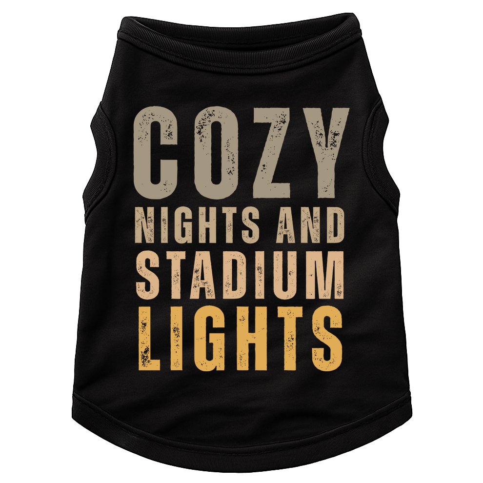 Cozy Nights And Stadium Lights Football Doggie Tank