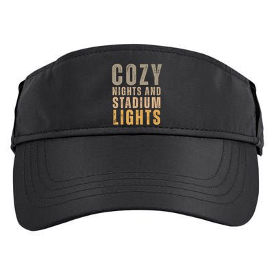 Cozy Nights And Stadium Lights Football Adult Drive Performance Visor
