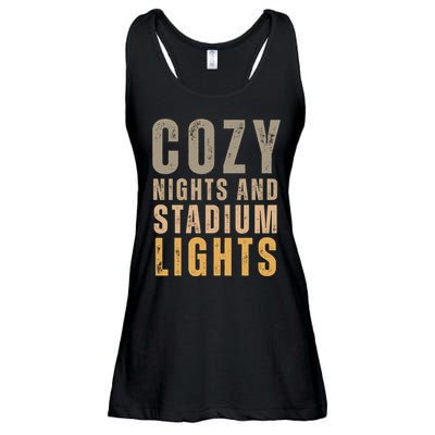 Cozy Nights And Stadium Lights Football Ladies Essential Flowy Tank