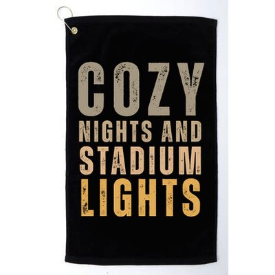Cozy Nights And Stadium Lights Football Golf Towel
