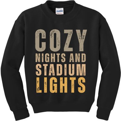 Cozy Nights And Stadium Lights Football Kids Sweatshirt