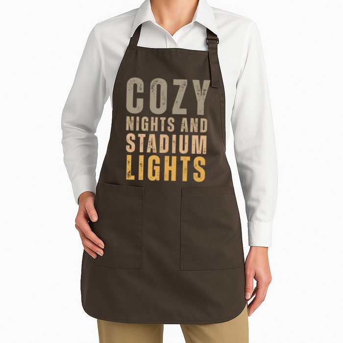 Cozy Nights And Stadium Lights Football Apron