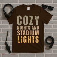 Cozy Nights And Stadium Lights Football T-Shirt