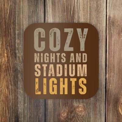 Cozy Nights And Stadium Lights Football Coaster