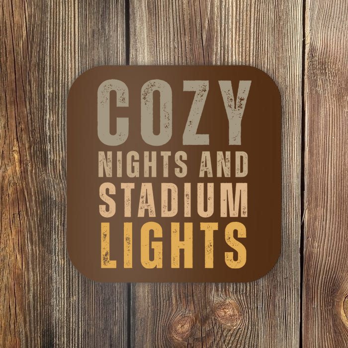 Cozy Nights And Stadium Lights Football Coaster