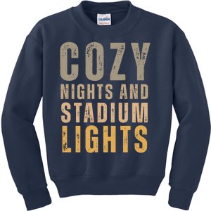 Cozy Nights And Stadium Lights Football Kids Sweatshirt