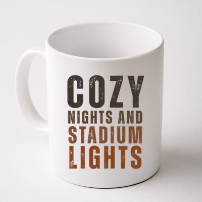 Cozy Nights And Stadium Lights Football Coffee Mug