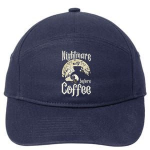 Cute Nightmare Before Coffee Halloween Funny Mug Gift 7-Panel Snapback Hat