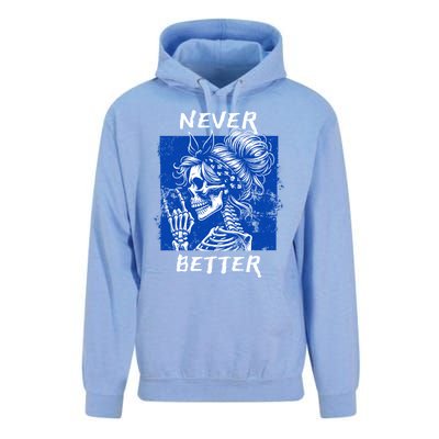 Cool Never Better Funny Skeleton Halloween Gift Unisex Surf Hoodie